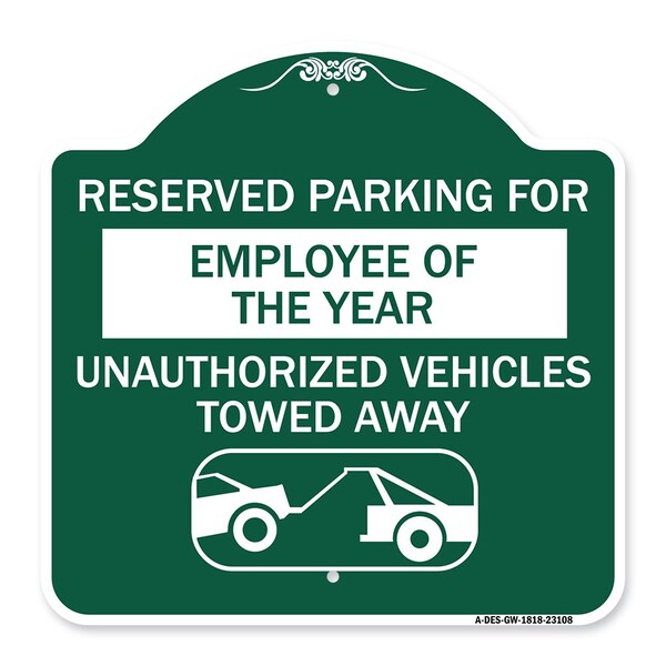 Reserved Parking for Employee of the Year Unauthorized Vehicles Towed Away, A-DES-GW-1818-23108